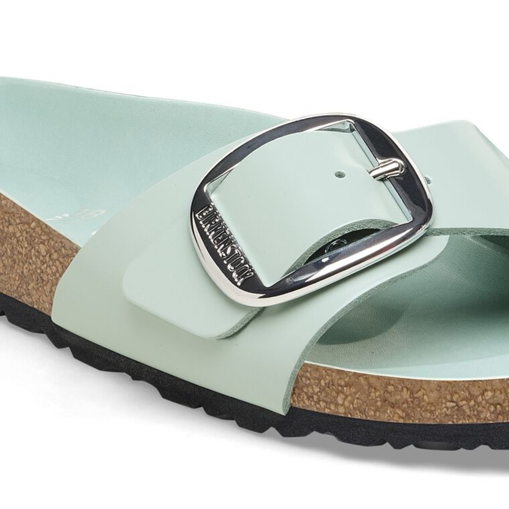 Birkenstock. Surf Green Madrid Leather with Silver Buckle. US8 - Picture 2 of 6